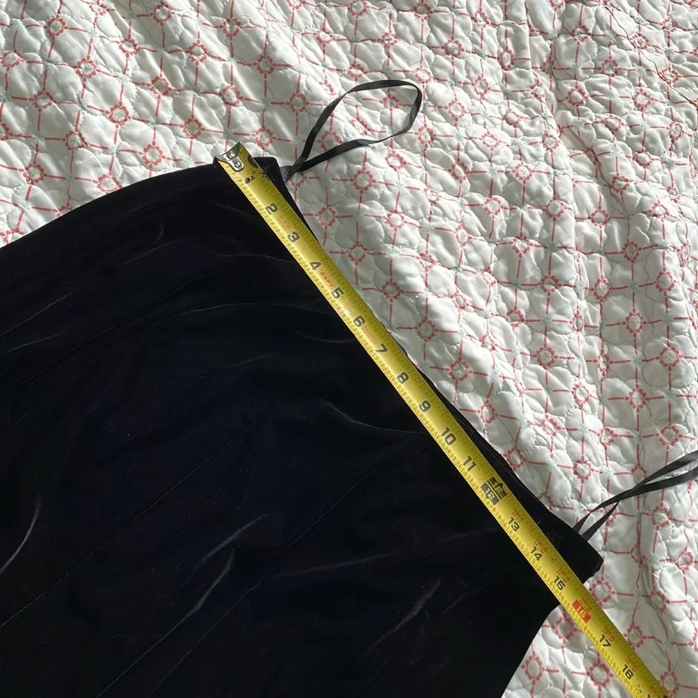 MSK evening velvet and chiffon trumpet skirt maxi